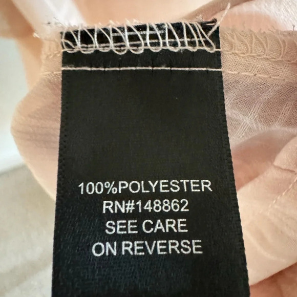 TORRID Light Peachy pink Plaid Chiffon Kimono- Size 0 - Picture 5 of 7